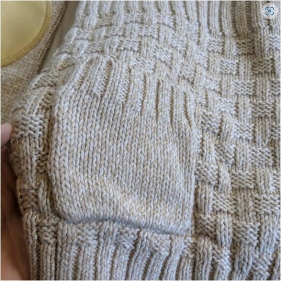 Kaisley Cardigan Sweater, Being Gold - Picture 8 of 12
